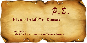 Placzintár Domos névjegykártya
